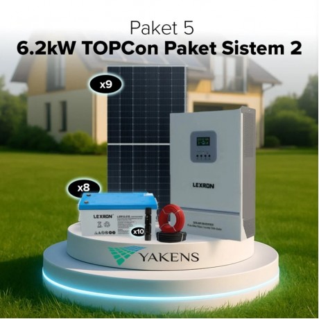 Büyük Ev Paketi Topcon Monokristalli Bağ Evi Hazır Solar (Paket 5) Lexron